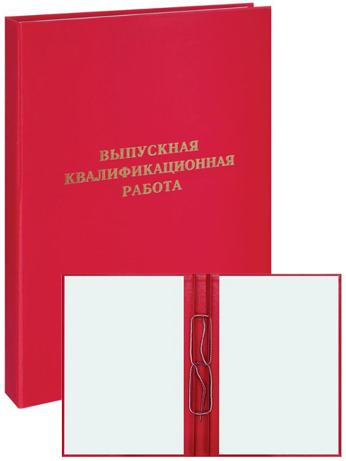 

Папка бумвинил А4 обложка Выпускная квалификационная работа красный deVENTE 8055904