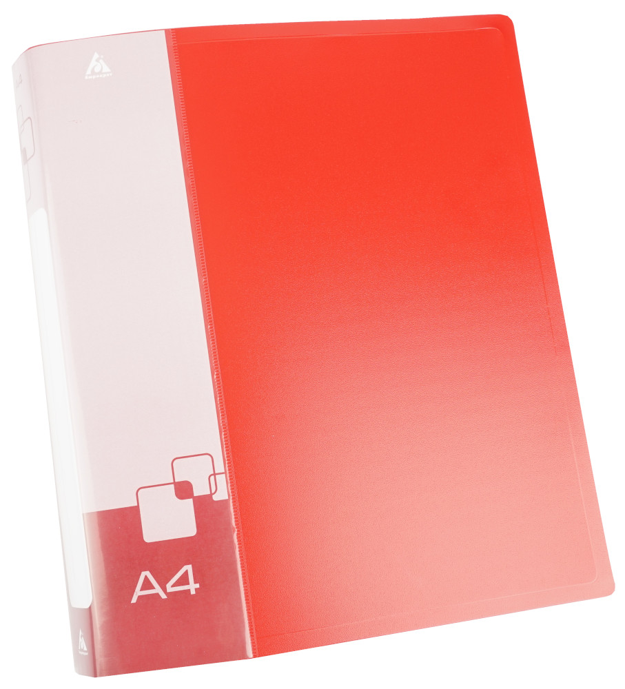 

Папка 2 кольца пластик А4 торец 40мм d-40мм пл.800мкм +карм. Красная БЮРОКРАТ 0812/2RRED