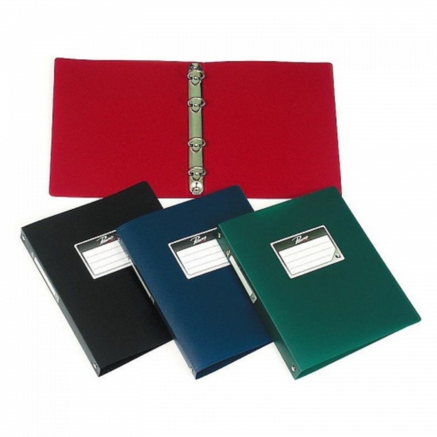 Папка 4 кольца пластик А5 торец 25мм d-20мм пл700мкм вертикальная ассорти Регистр A5254ASS 155₽