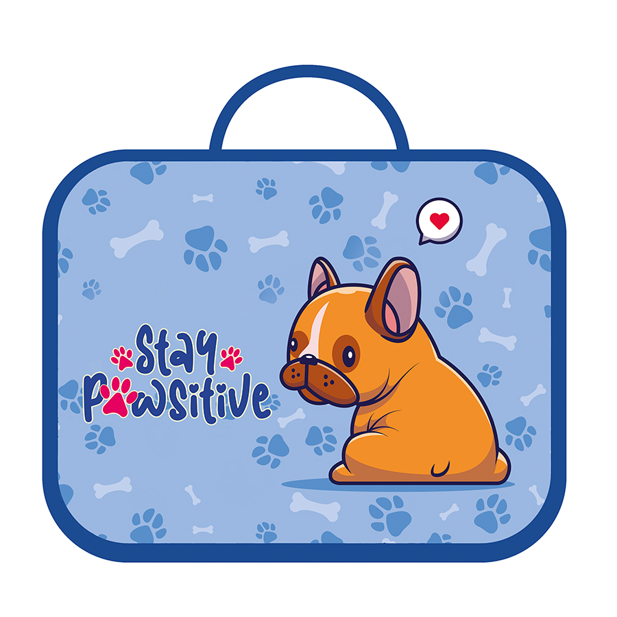 Папка текстиль А4 1отд молния сверху Бульдог ручки тверддно ПЧЕЛКА ПШ-11 уни 300₽