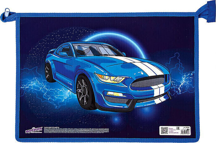 

Папка текстиль А4 1отд. молния сверху Blue car MAZARI M-16883 (муж)