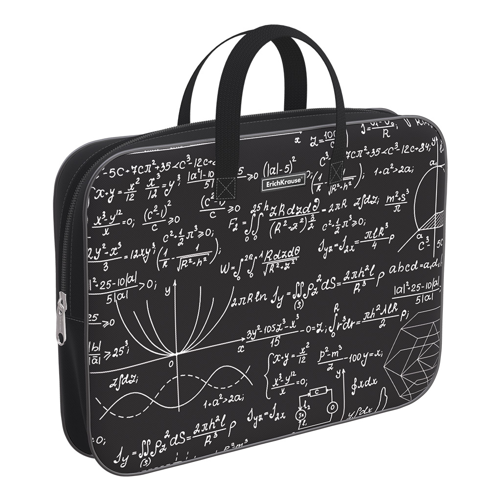 

Папка текстиль А4+ 1отд. молния сверху Algebra ручки ERICH KRAUSE 52669 (уни)