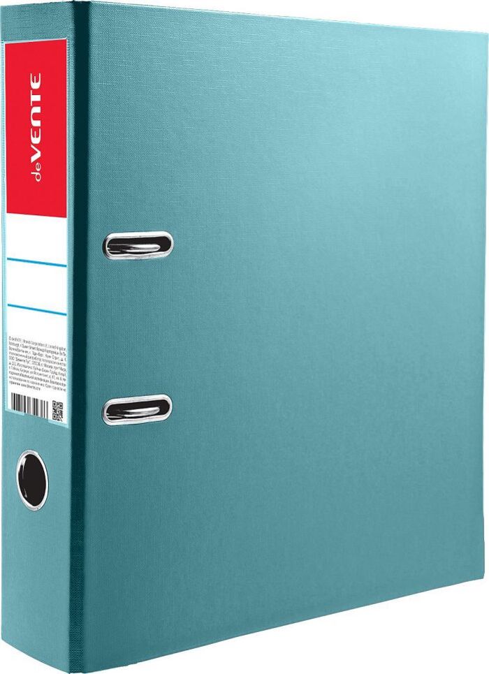 

Регистратор картон А4 торец 75мм PVC Pastel бирюзовая deVENTE 3093015