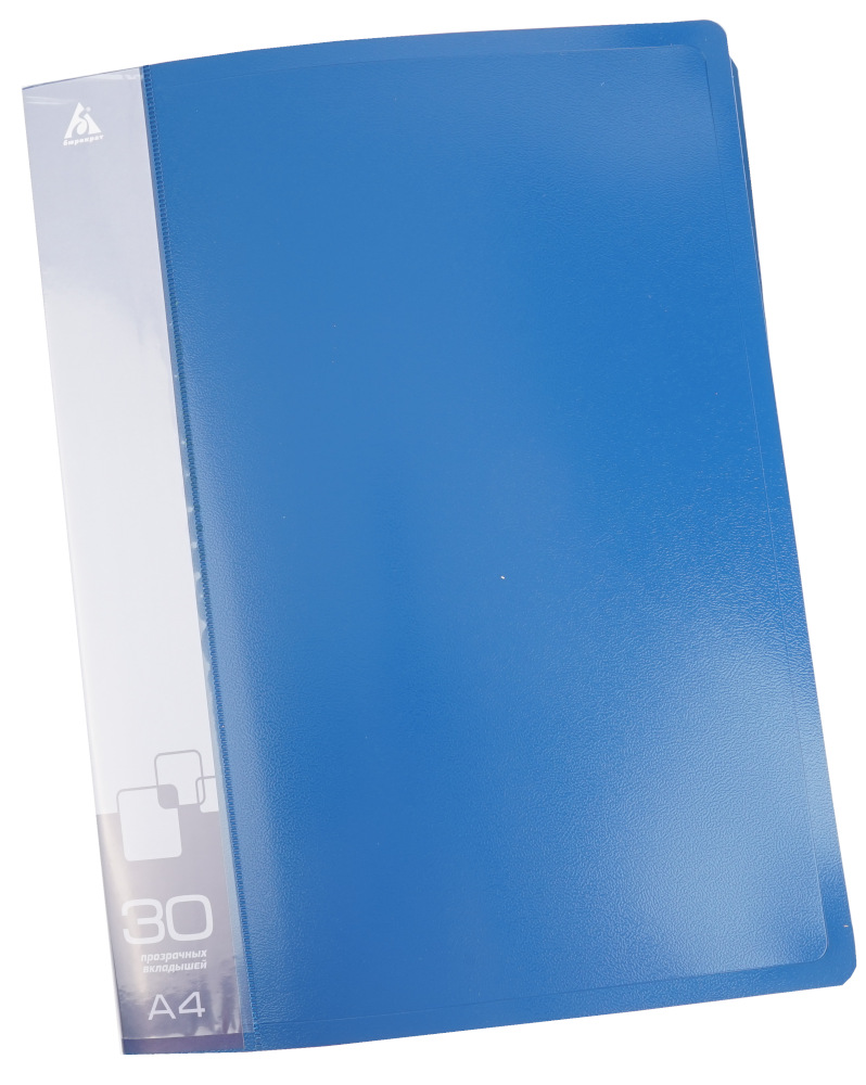 

Папка 30 вкладышей пластик А4 торец 27мм пл.650мкм синяя БЮРОКРАТ BPV30BLUE