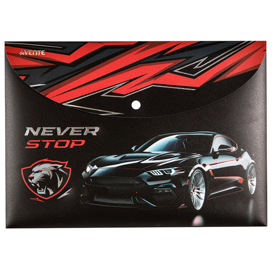 

Папка с кнопкой пластик А4 1отд. пл.300мкм Never Stop deVENTE 3079400