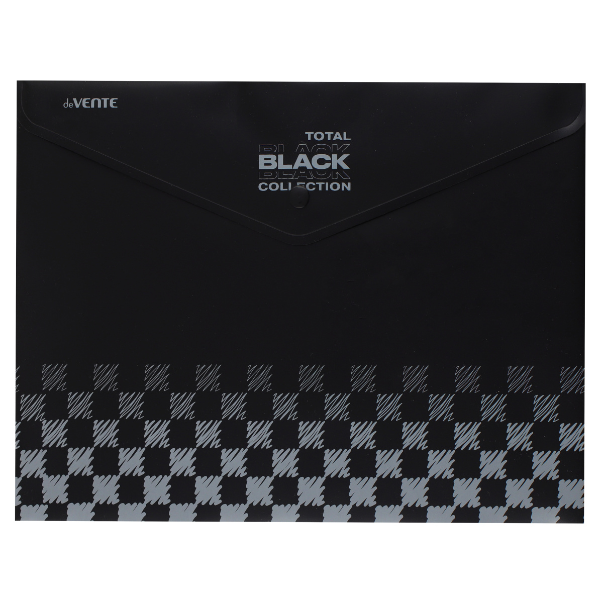 

Папка с кнопкой пластик А5 1отд. пл.180мкм Total black непрозр. черная deVENTE 3071331
