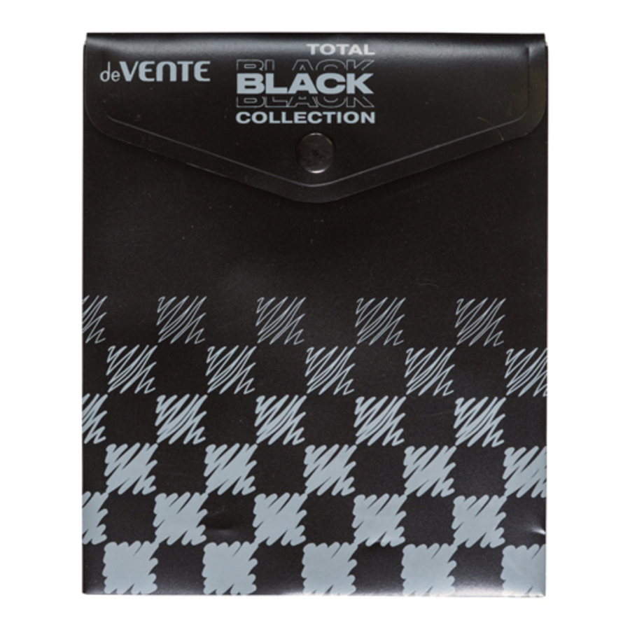 Папка с кнопкой пластик А6 1отд пл180мкм Total black непрозр черная deVENTE 3071335 22₽