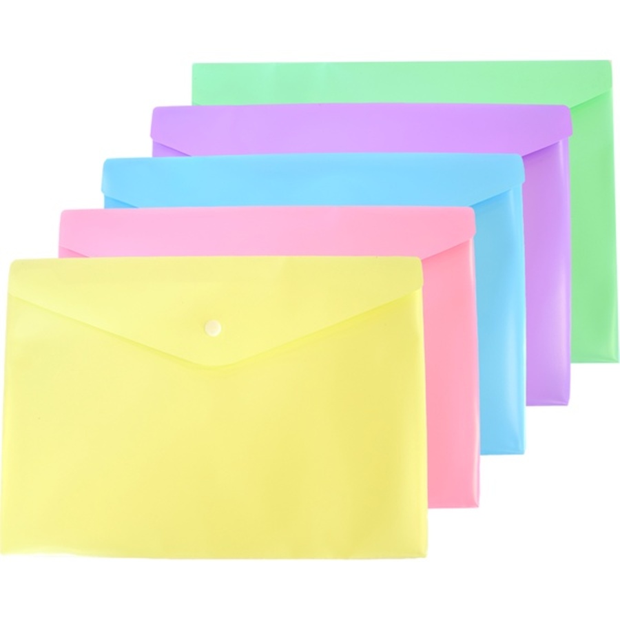 

Папка с кнопкой пластик А4 1отд. пл.180мкм Pastel непрозр. ассорти deVENTE 3071341
