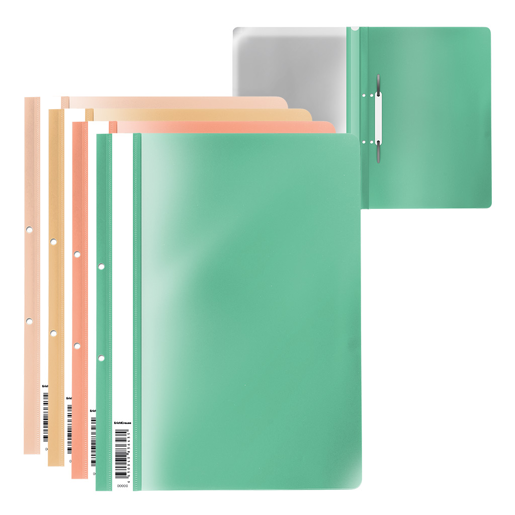 Папка скоросшиватель пластик А4 на 130л Matt Powder ассорти 120180мкм ERICH KRAUSE 55172 27₽