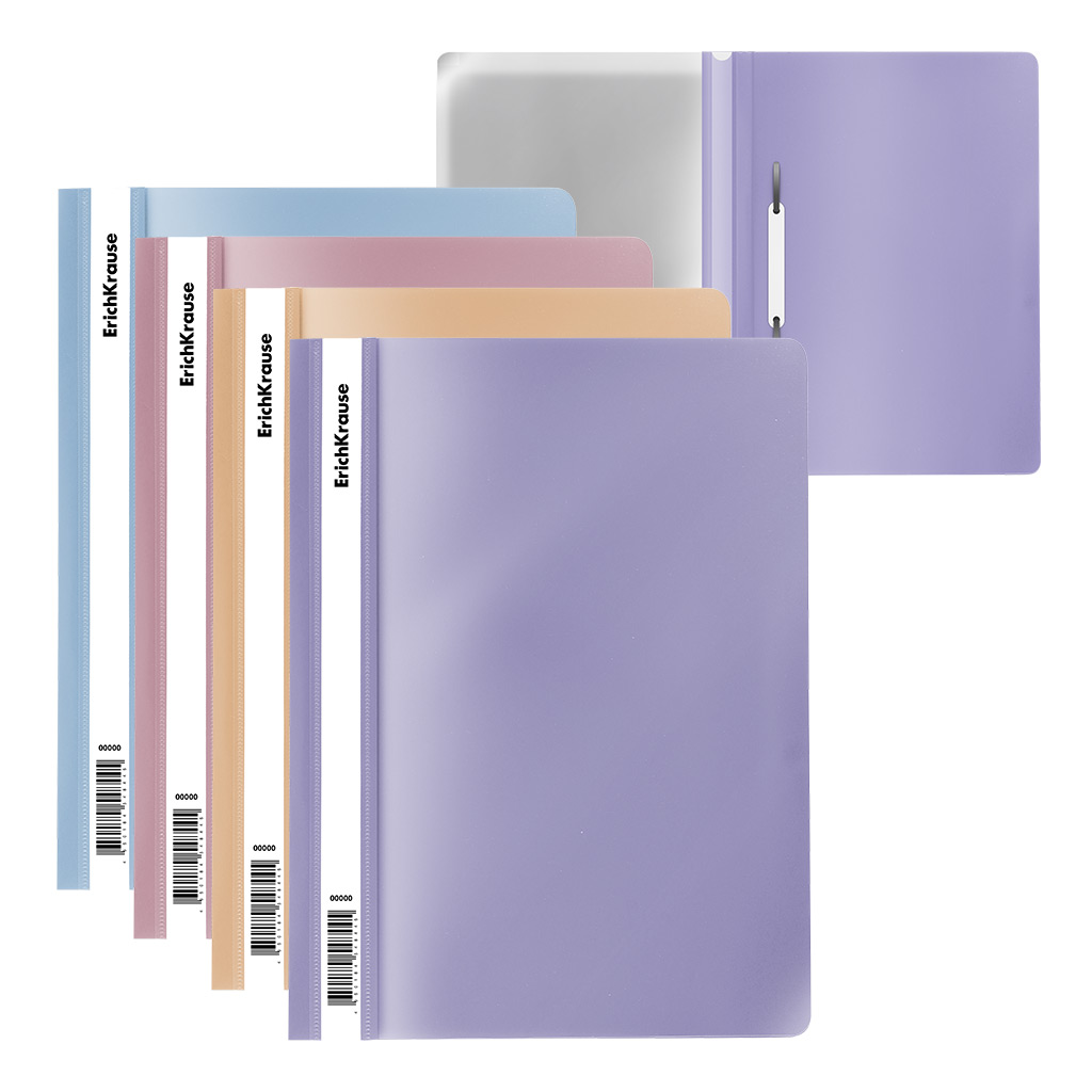 Папка скоросшиватель пластик А4 на 130л Soft Manga ассорти 120180мкм ERICH KRAUSE 61131 34₽