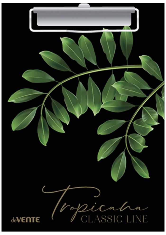 Планшет А5 картон вертик с верхним прижимом Tropicana тиснение фольгой deVENTE 3034216 93₽