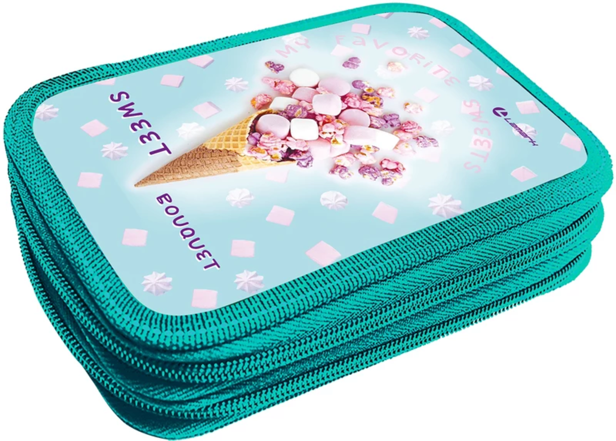 Пенал 2отд большой Sweet bouquet 125x205мм ламинация тиснение Lamark PB0062-01 жен 317₽