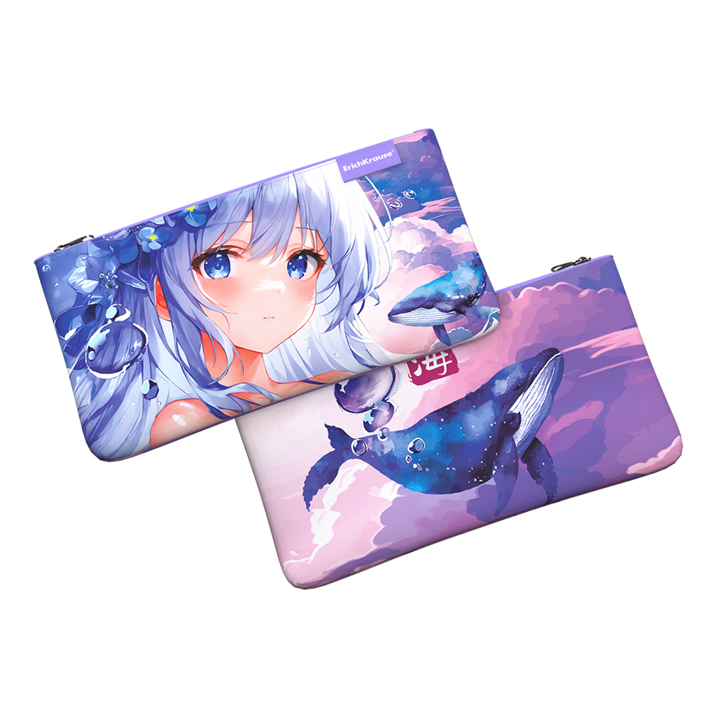 

Пенал косметичка 1отд. Light Kawaii Whale 120х220мм ERICH KRAUSE 59904 (жен)