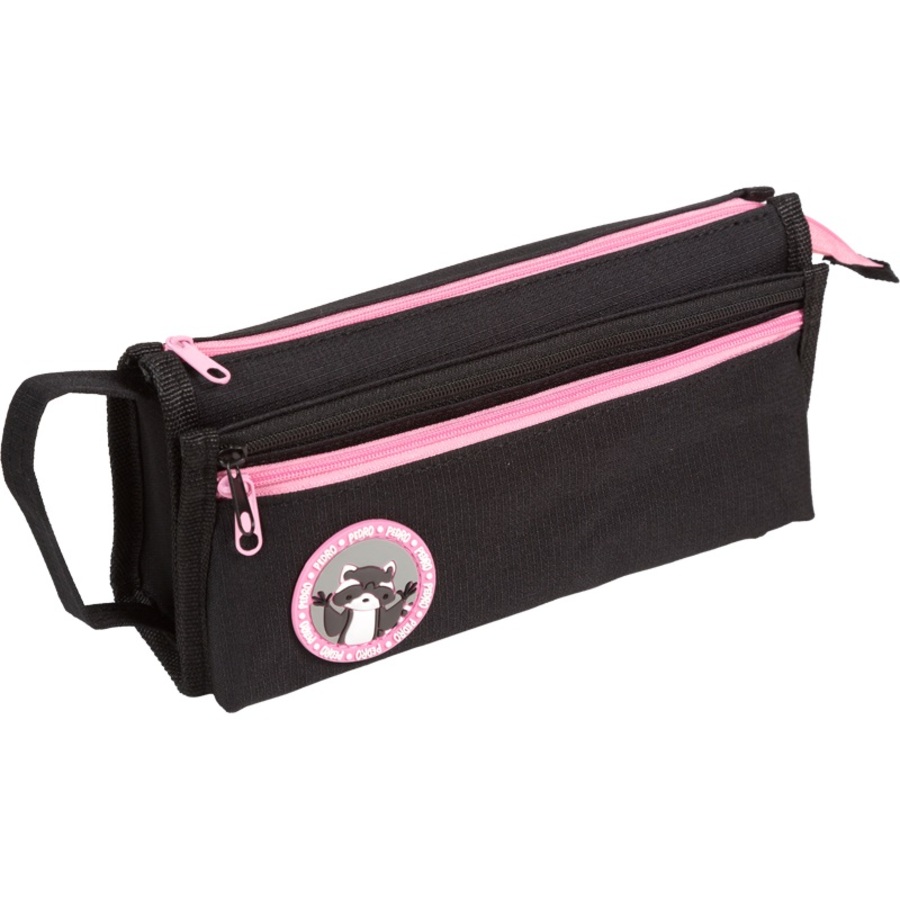 

Пенал косметичка 1отд. Pedro Raccoon 205х95х70мм наруж.карман c верх.створкой deVENTE 7020515 (жен)