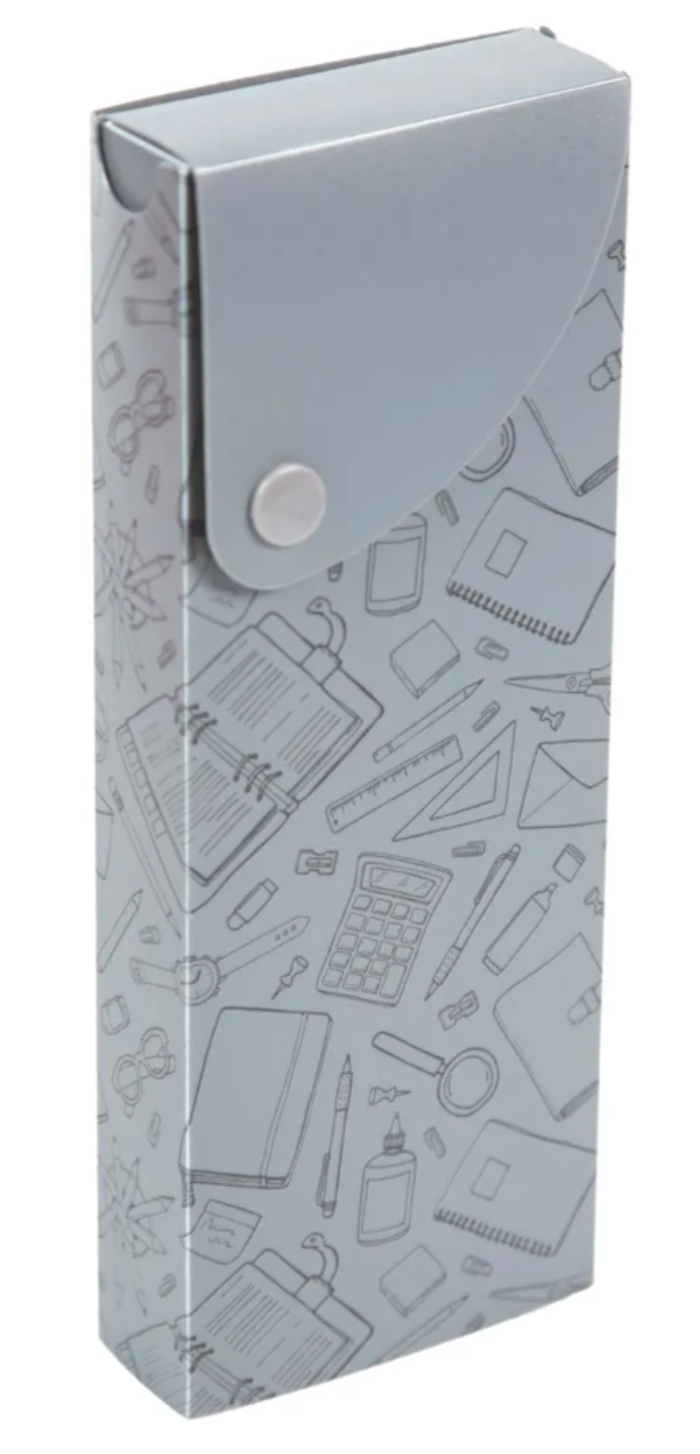 

Пенал футляр 1отд. выдвижной School 200х74х27мм серый на кнопке deVENTE 7025320 (уни)