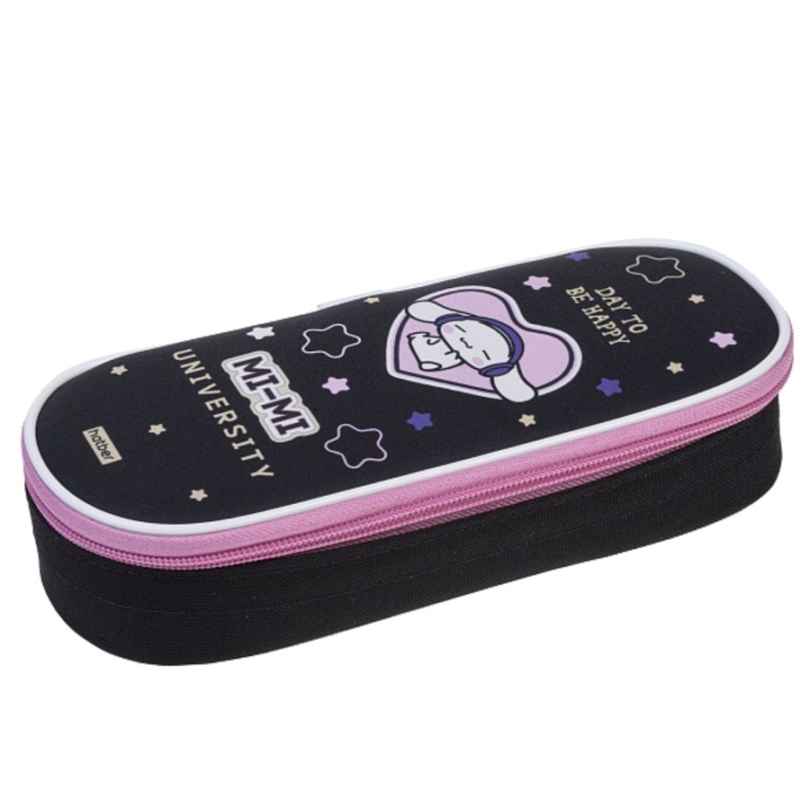 

Пенал футляр 1отд. Mi-Mi Bunny 220х90х50мм с карманом HATBER NPk_73287 (жен)
