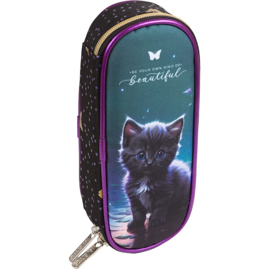

Пенал футляр 1отд. Beautiful Cat 210x80x50мм овальный внут. органайзер-створка deVENTE 7023507 (жен)
