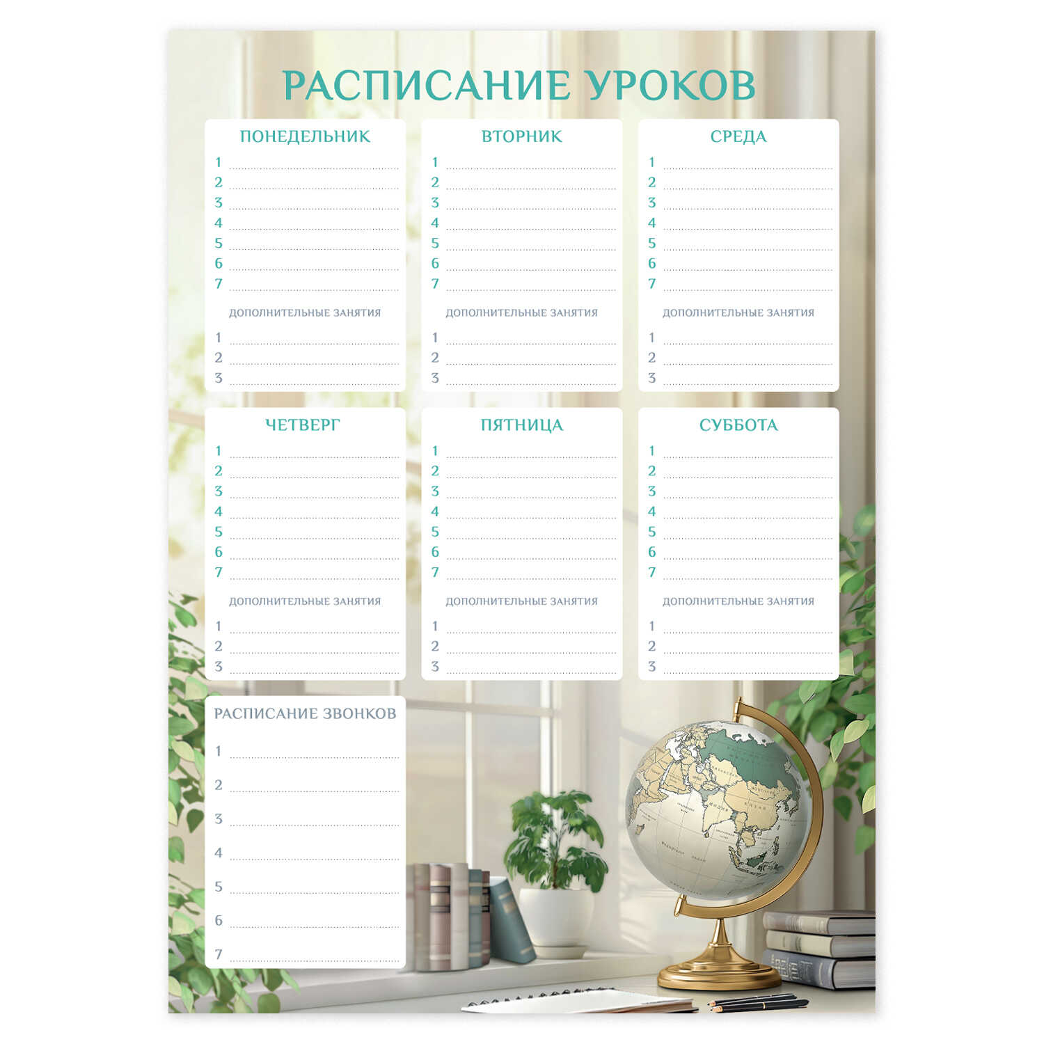 

Расписание уроков А3 Глобус выборочный УФ-лак ФЕНИКС+ 68843