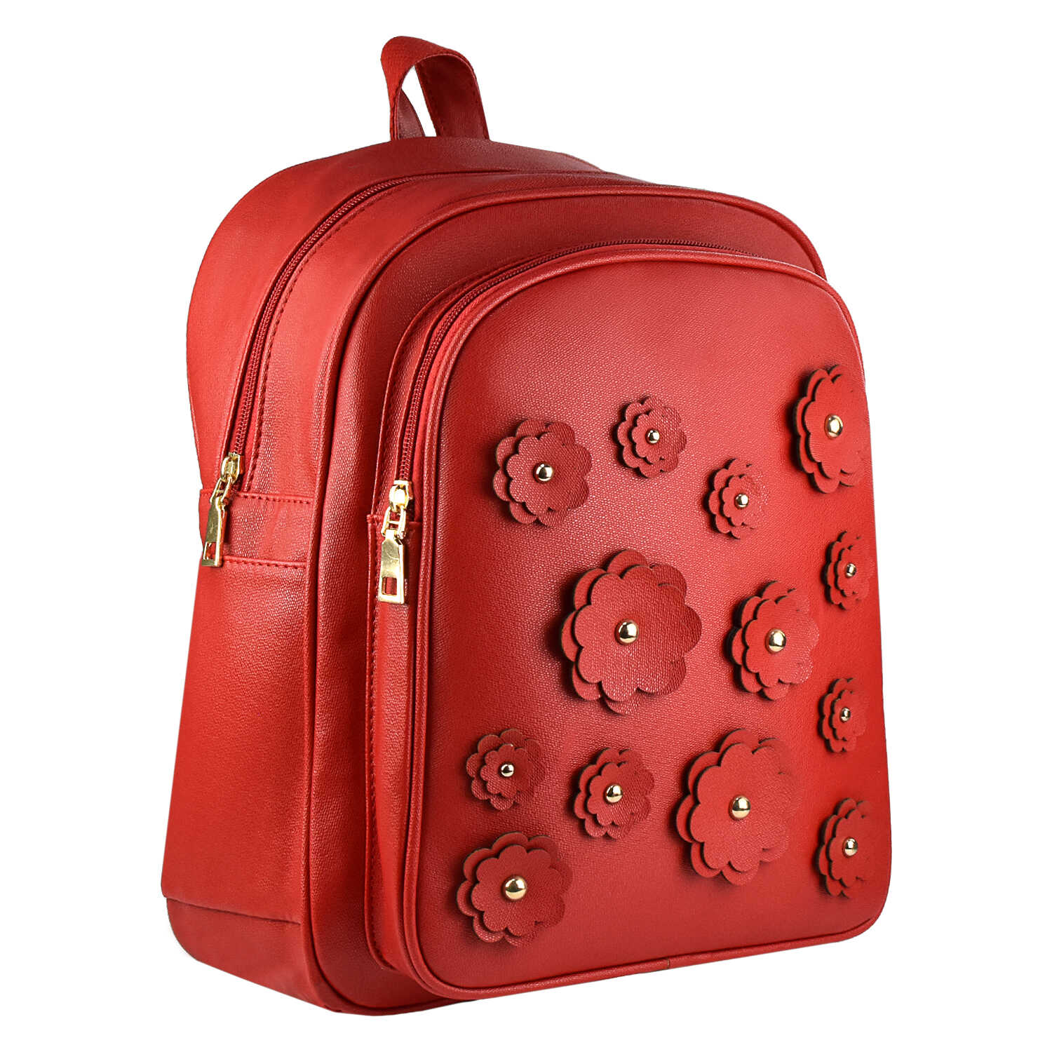 Рюкзак молодежный 1отд Цветы красные 35х26х16см кожзам ФЕНИКС 889₽