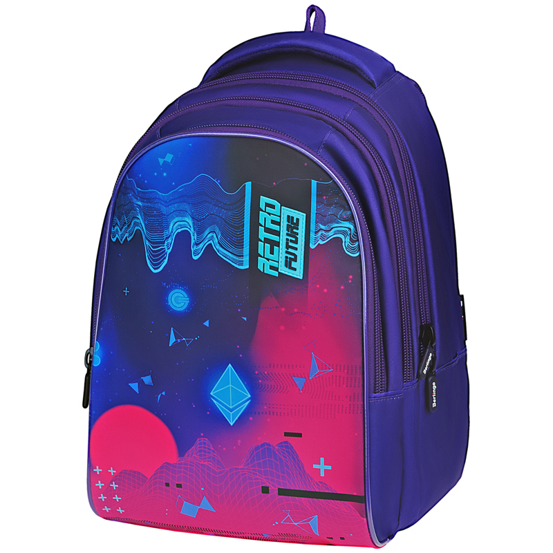 

Рюкзак 3отд. inStyle Retro Future 47х27х20см светоотражающий BERLINGO RU080S08 (уни)