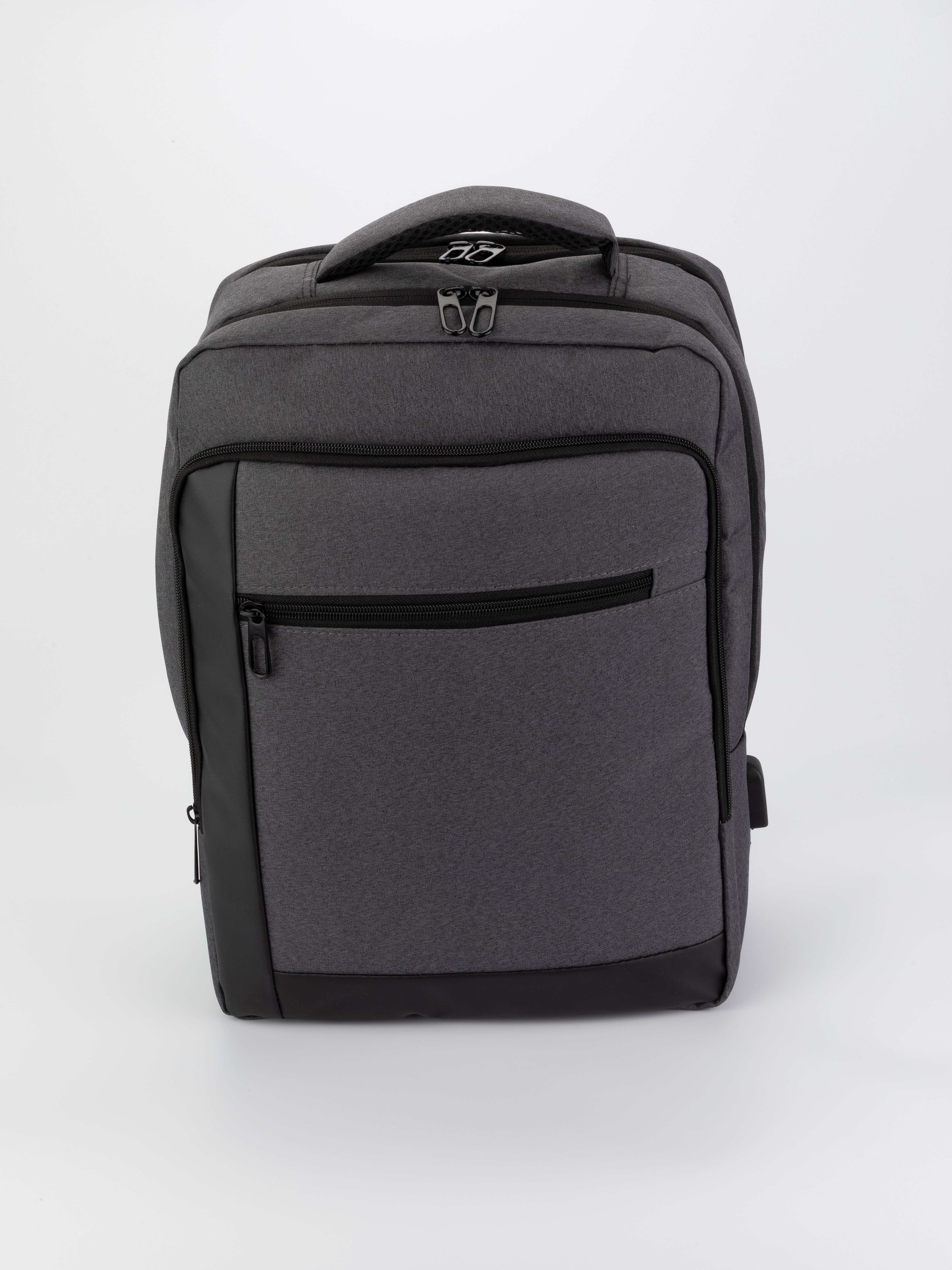 

Рюкзак 1отд. Серый 40x28x17см полиэстер 3карм. уплот.спинка и лямки USB Sanvero