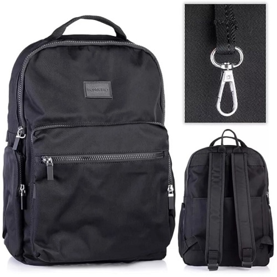 

Рюкзак школьный 2отд. Черный 41x30x16см полиэстер 4карм. уплот.спинка Sanvero