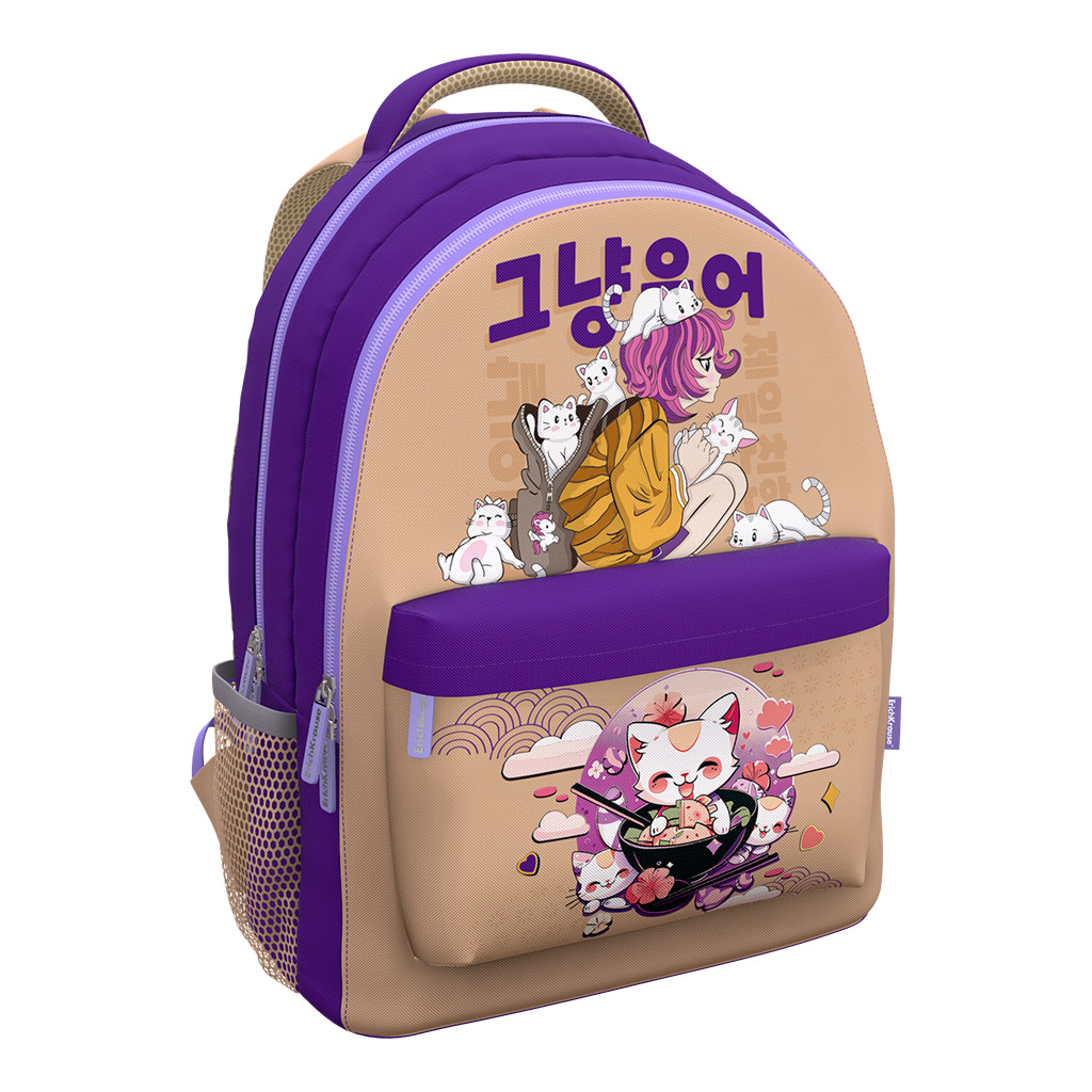 

Рюкзак школьный 2отд. EasyLineR 20L Cats-Pop 33х44x23см ERICH KRAUSE