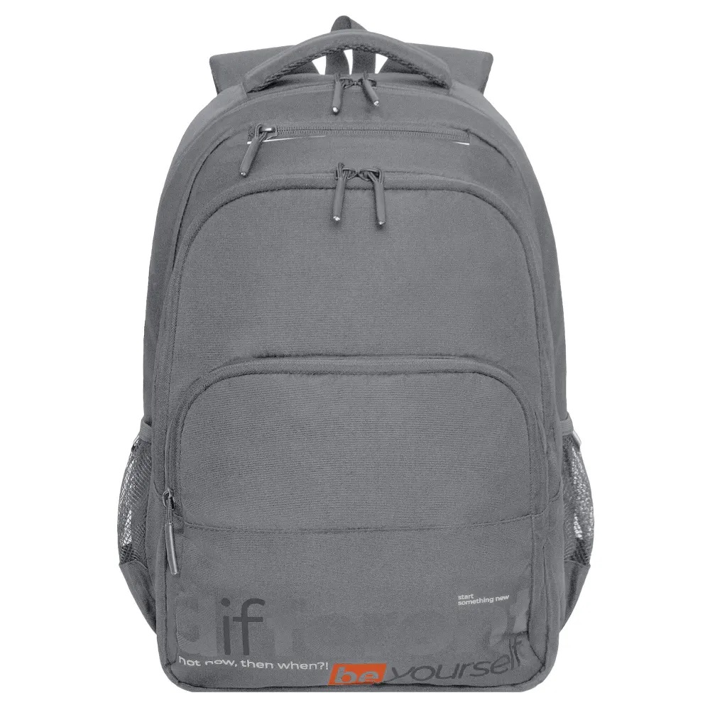 

Рюкзак школьный 2отд. Серый 32х45х23см GRIZZLY