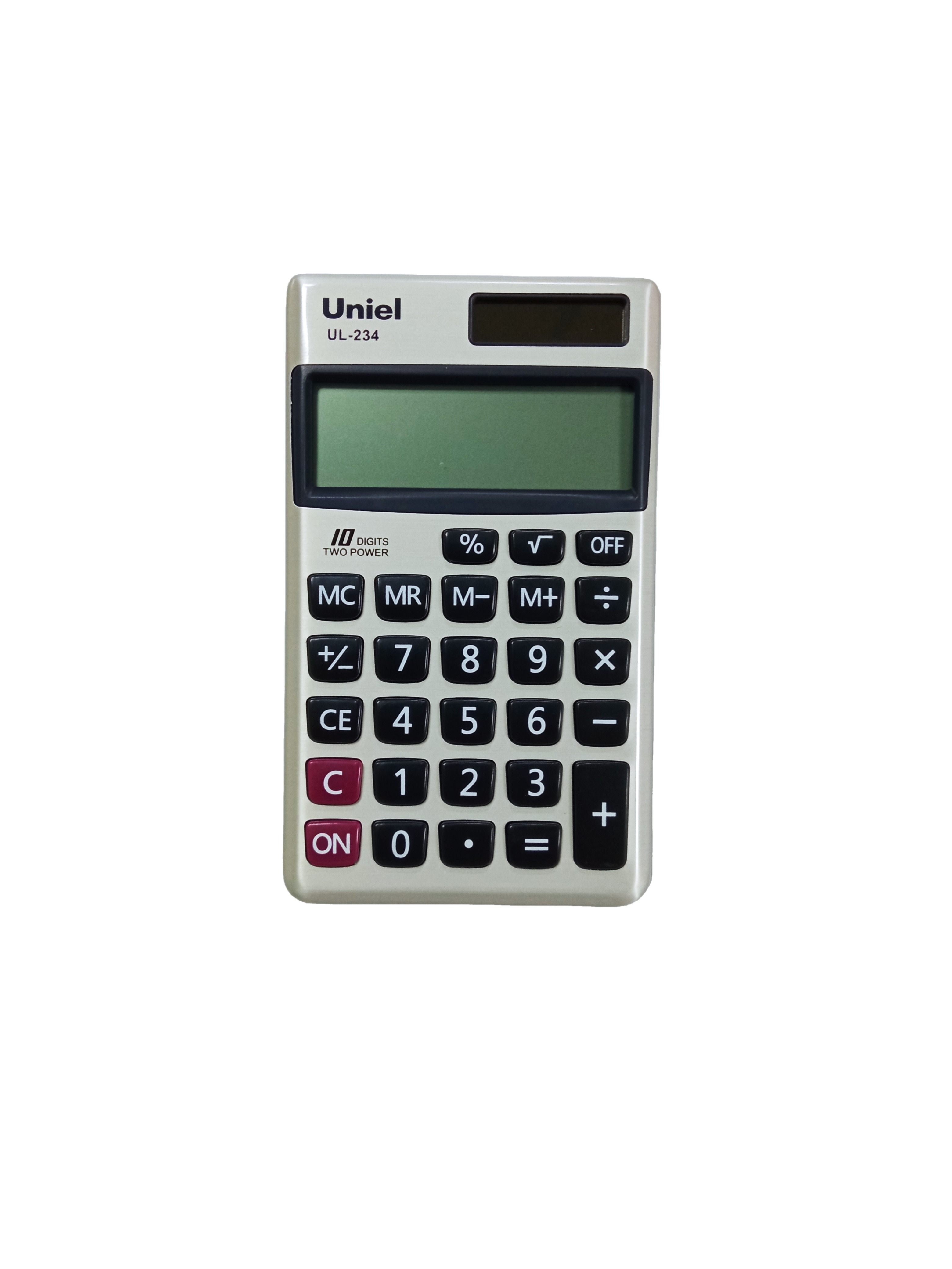 

Калькулятор карманный 10 разряд. 2-е пит. серебряный UNIEL UL-234
