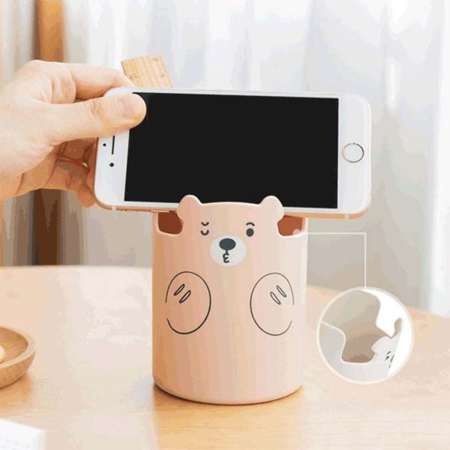 

Подставка для канцелярии пластик 1отд. розовый Teddy Bear deVENTE 4104345