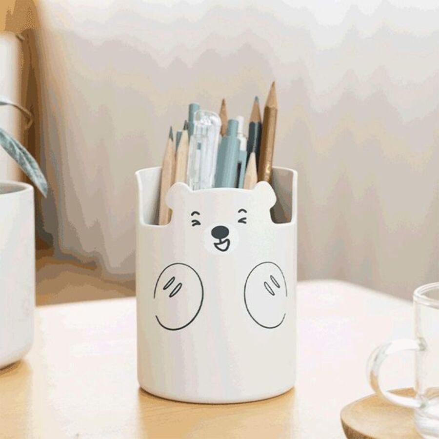 

Подставка для канцелярии пластик 1отд. белый Teddy Bear deVENTE 4104344