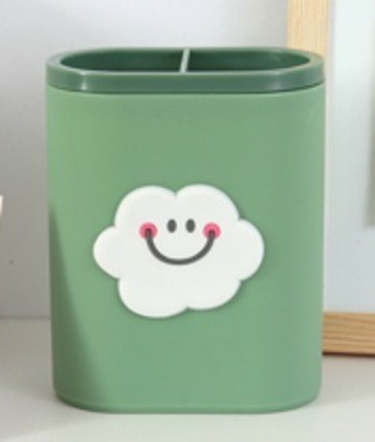 

Подставка для канцелярии пластик 2отд. зеленый Smile cloud ILIKEGIFT 132-0185