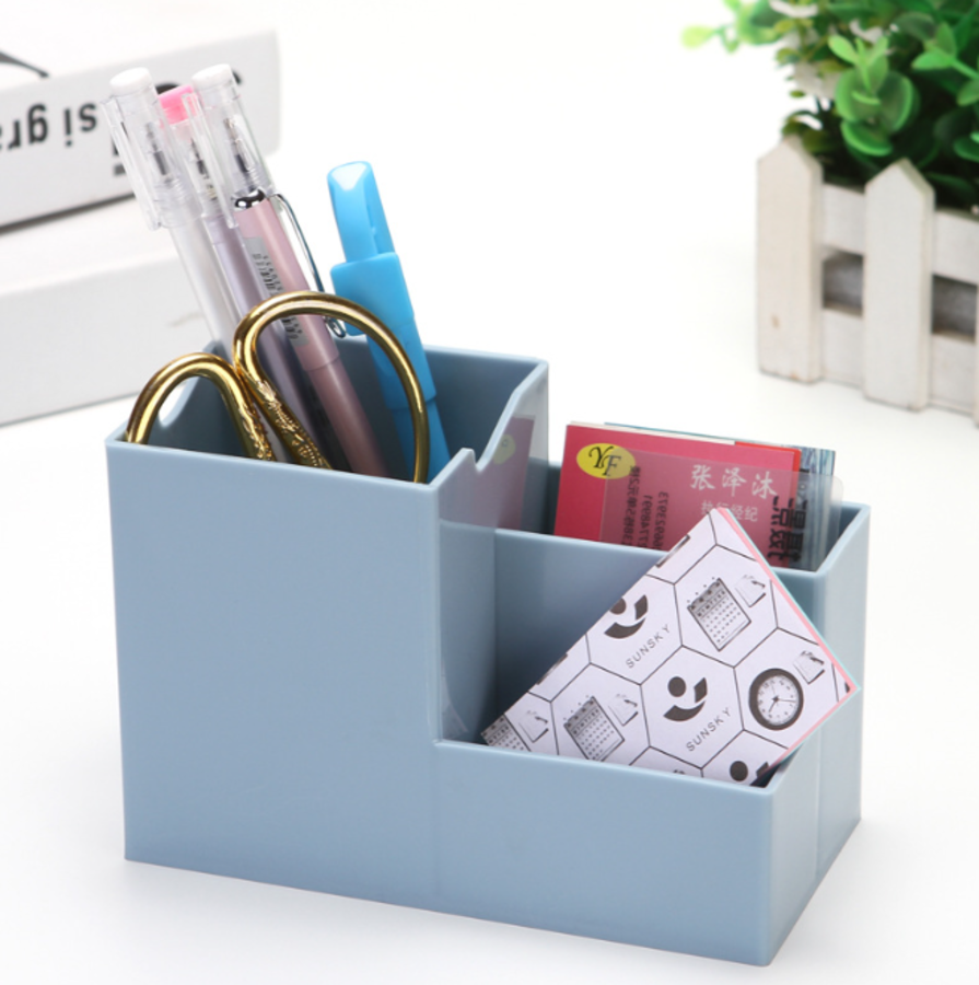 

Подставка для канцелярии пластик 3отд. голубой Smart life ILIKEGIFT 133-033