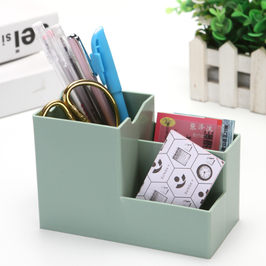 

Подставка для канцелярии пластик 3отд. зеленый Smart life ILIKEGIFT 133-032