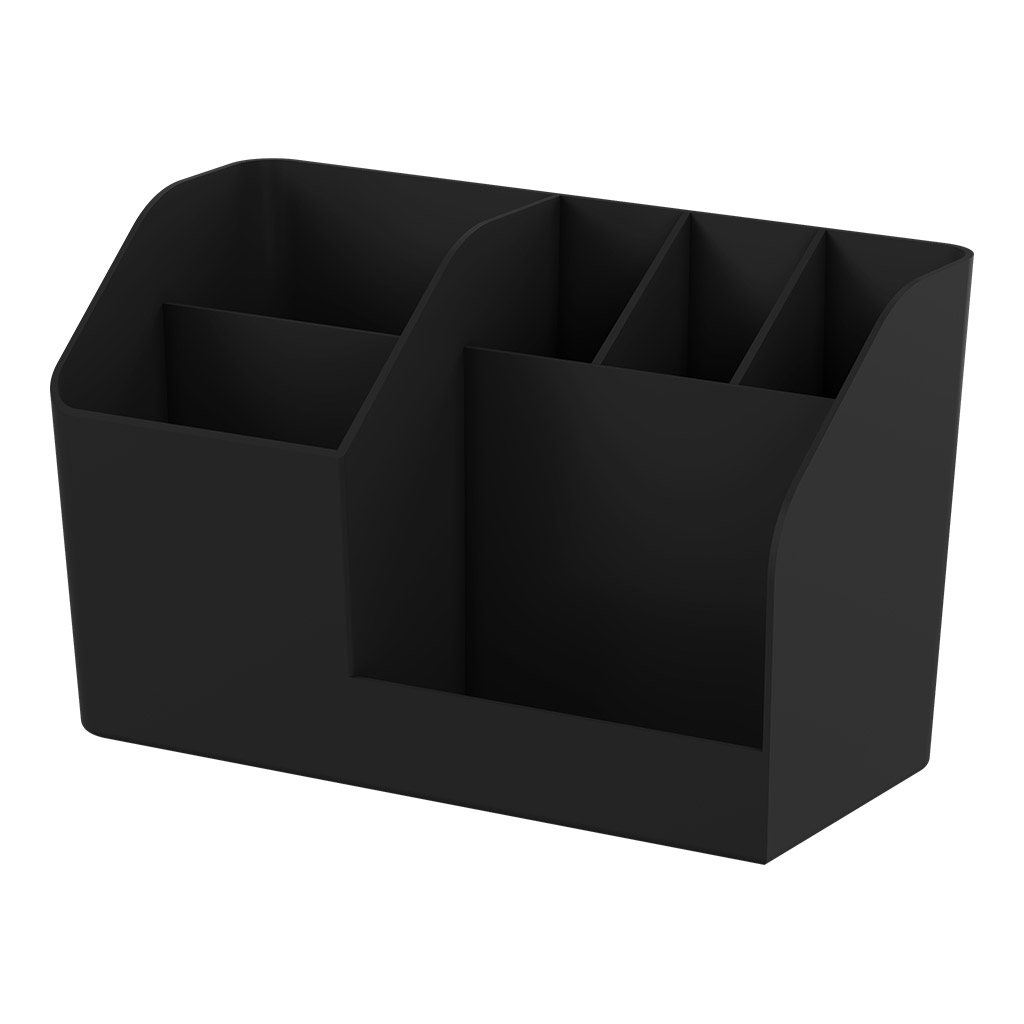 

Подставка для канцелярии пластик 6отд. черный Submarine Classic ERICH KRAUSE 61595