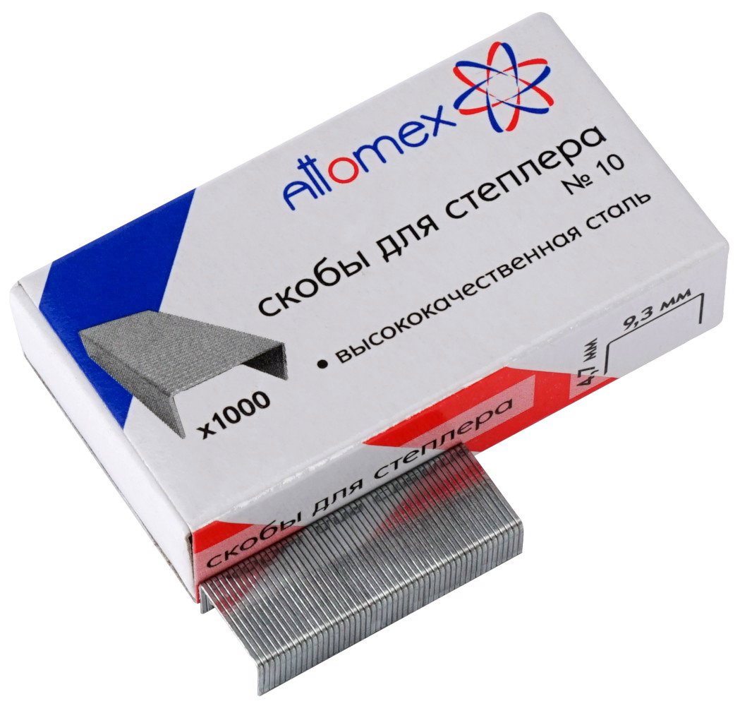 

Скобы для степлера №10 1000шт ATTOMEX 4141301