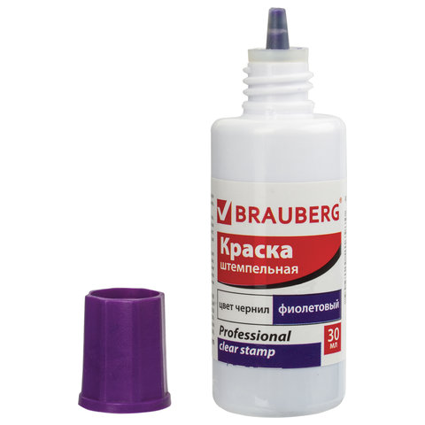 

Краска штемпельная фиолетовая 30 мл на водной основе Professional clear stamp BRAUBERG 227982