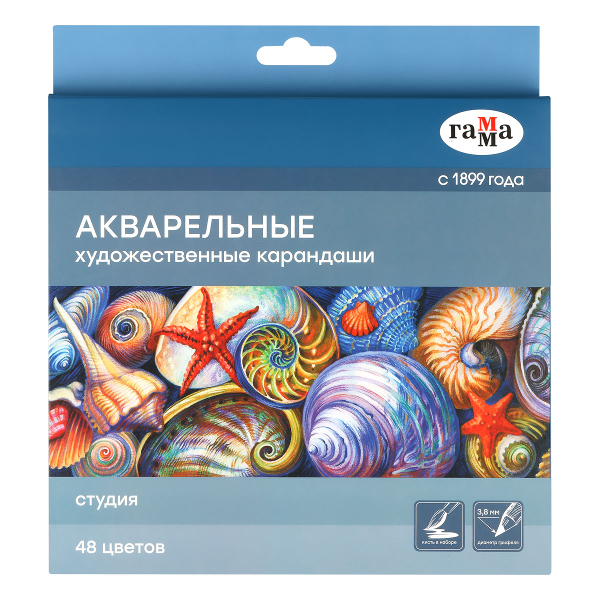 

Карандаши цветные акварельные 48цв Студия карт.уп. ГАММА 110822_48