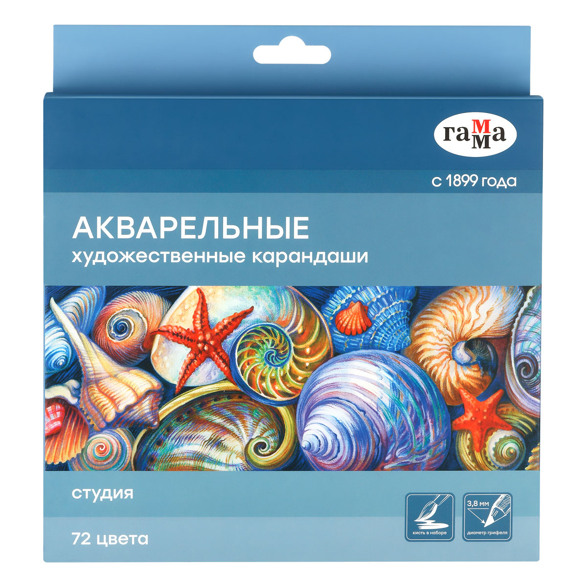 

Карандаши цветные акварельные 72цв Студия карт.уп. ГАММА 110822_72
