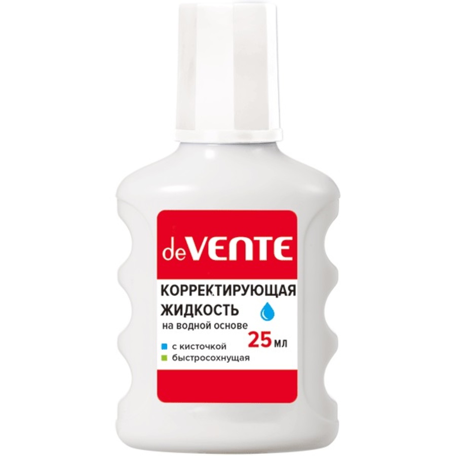 

Корректор жидкость 25мл быстросохнущая с кисточкой deVENTE 4060300