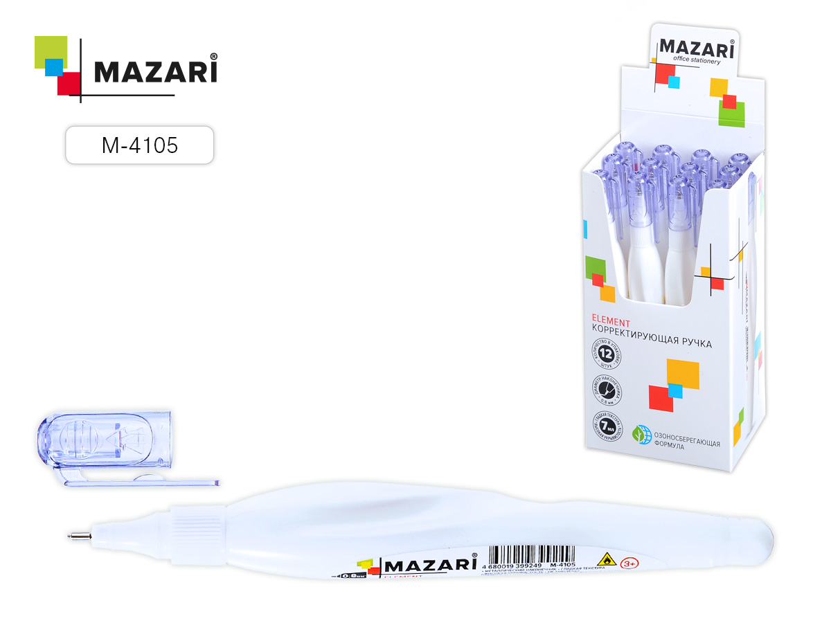 

Корректор карандаш 7мл мет.нак. Element MAZARI M-4105