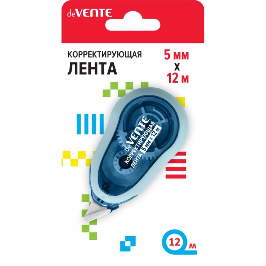 

Корректор роллер 5мм x 12м синий полупрозрачный корпус блистер deVENTE 4062403