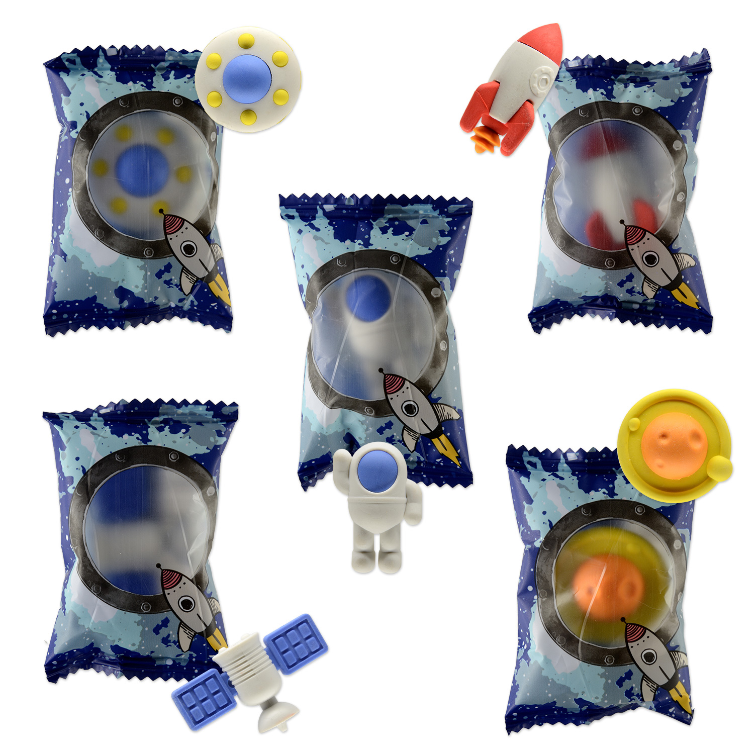 Ластик HappyGraphix Космос 5 видов BRUNO VISCONTI 42-0048 68₽