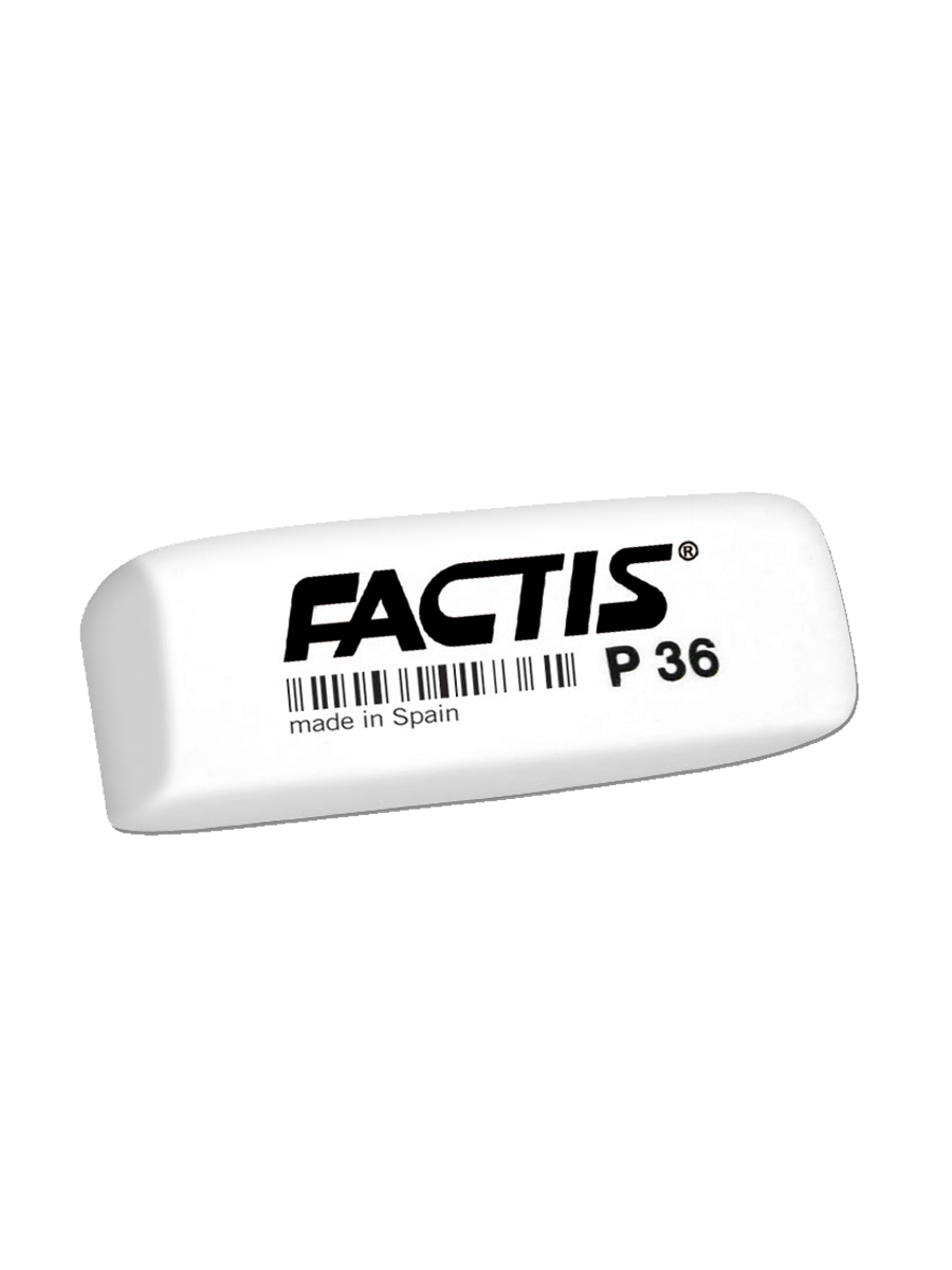 

Ластик пластиковый белый прямоугольный Factis P 36