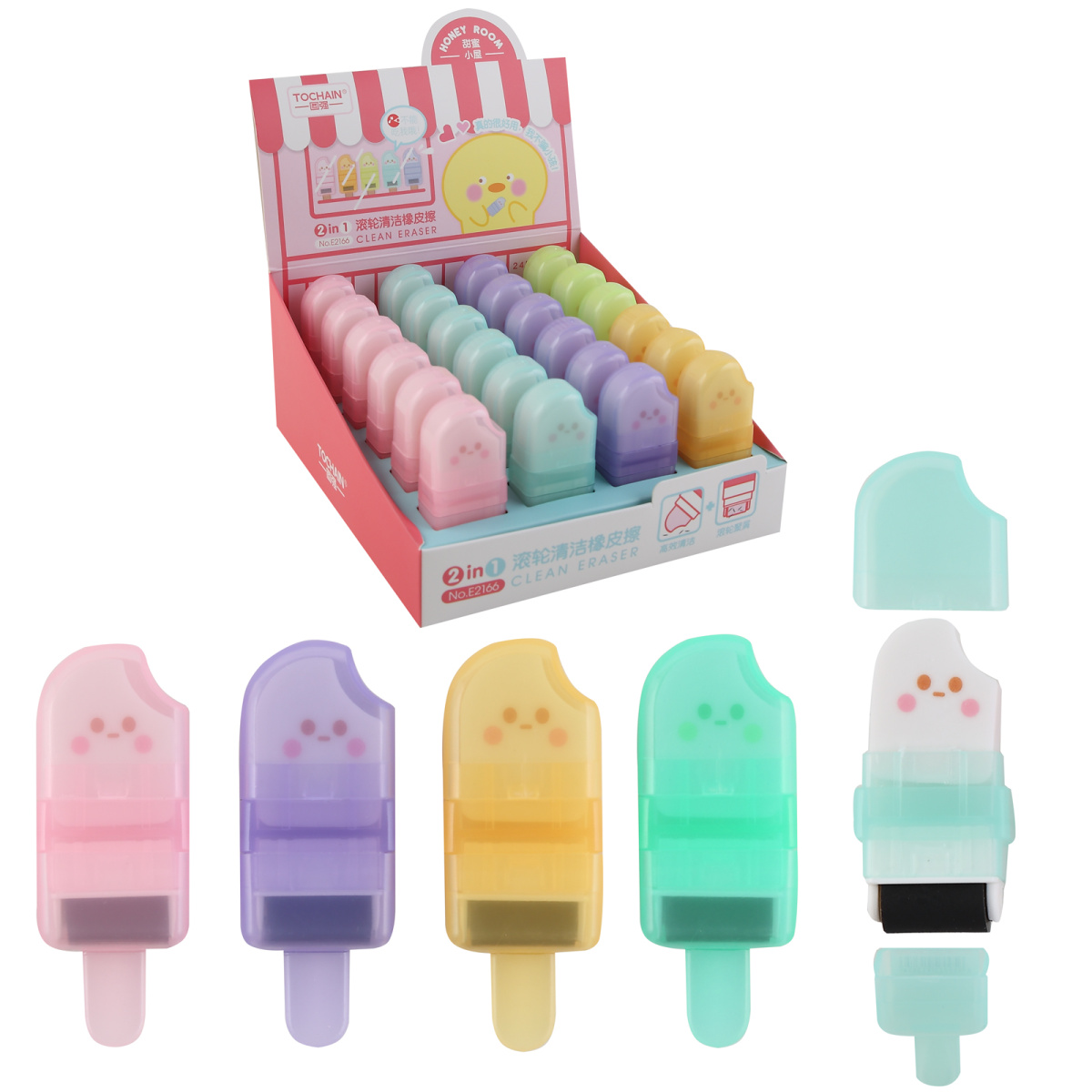 

Ластик фигурный ароматизированный Мороженое Tochain Cute футляр ассорти Кокос 242217
