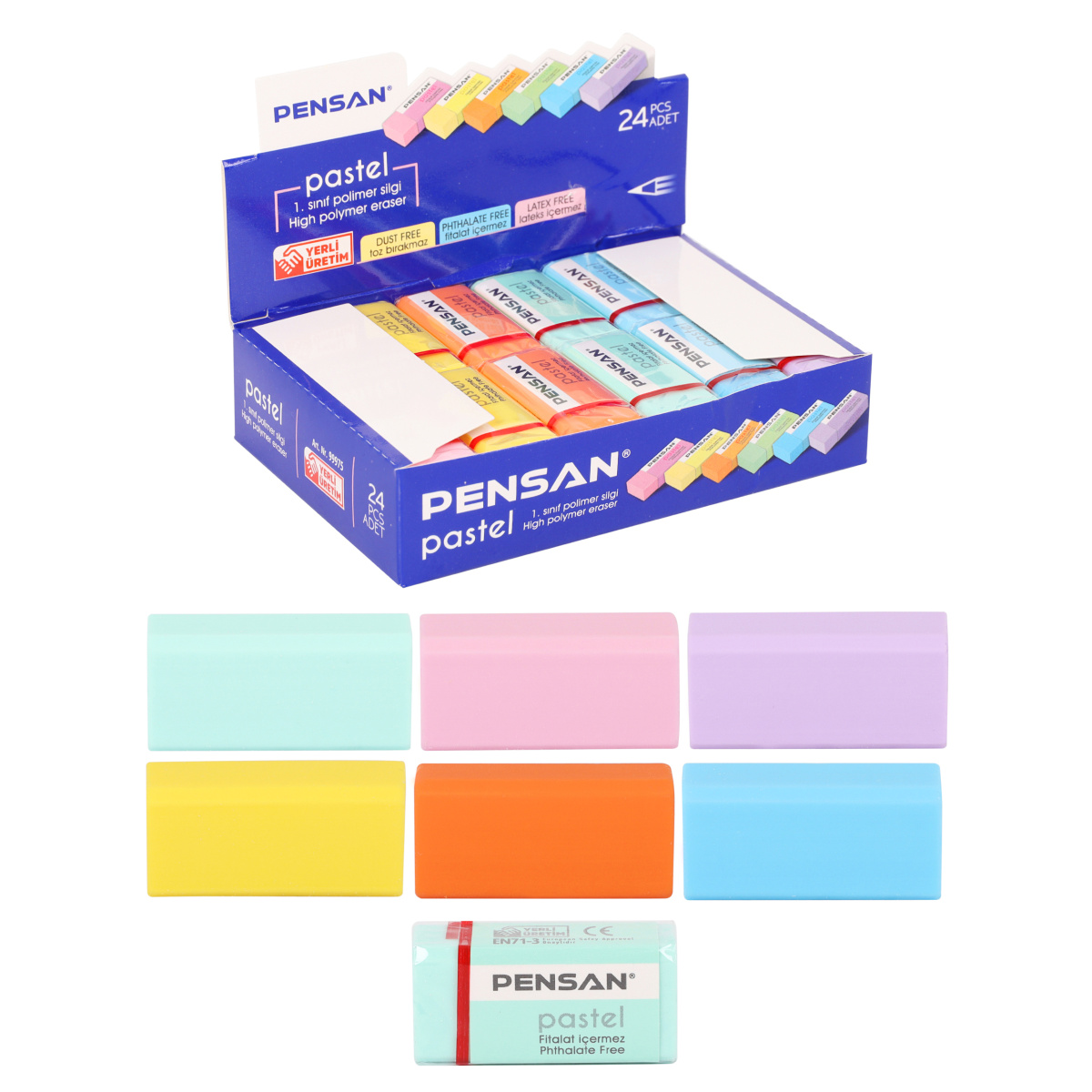 

Ластик Пастель ассорти PENSAN 99975