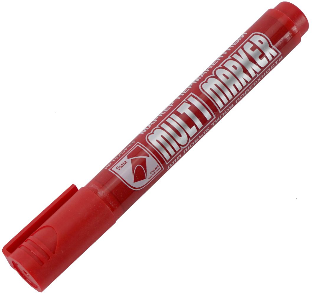 

Маркер перманентный Multi Marker Chisel красный скошенный наконечник 5мм CROWN CPM-800CH