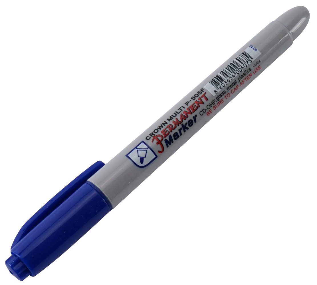 

Маркер перманентный Multi Marker Super Slim синий 1мм CROWN P-505F
