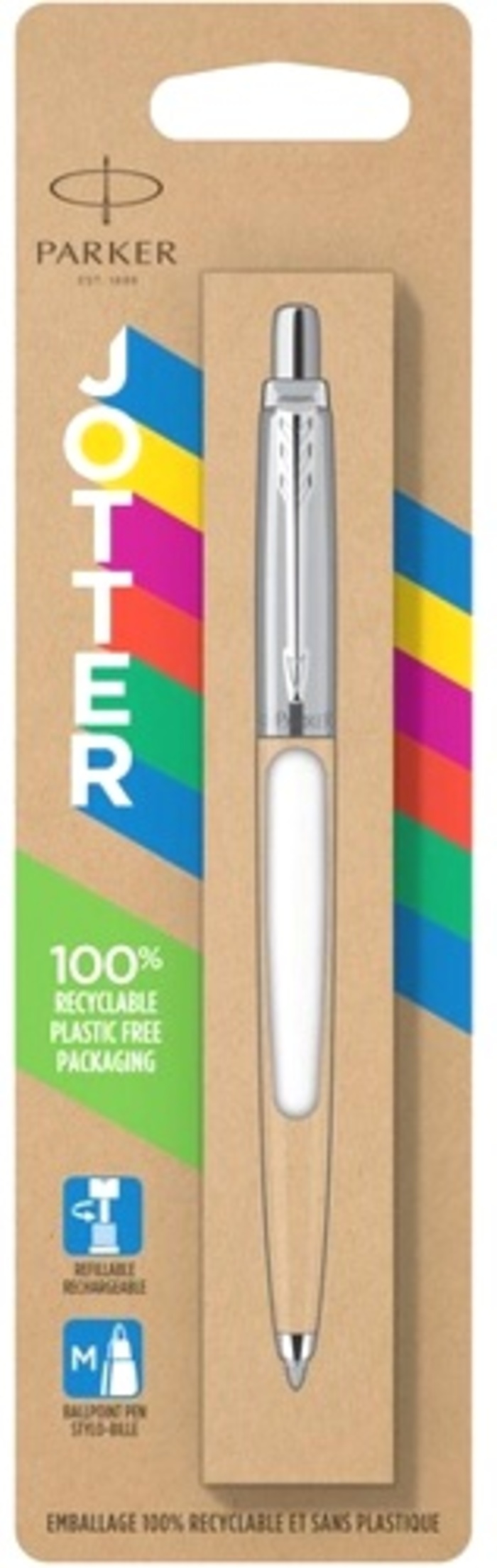 

Ручка подарочная шариковая автом. синяя Jotter Originals Color White PARKER K60/2096874