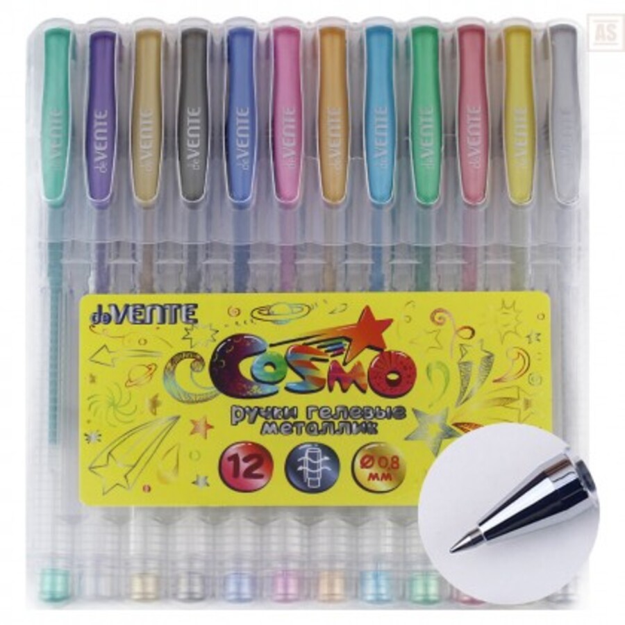 

Ручка гелевая Набор 12цв 1,0мм Cosmo Metallic deVENTE 5051047